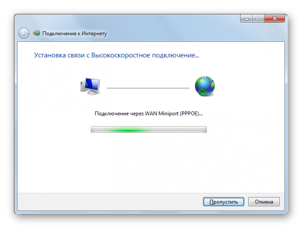 Подключение к Интернету в Windows 7