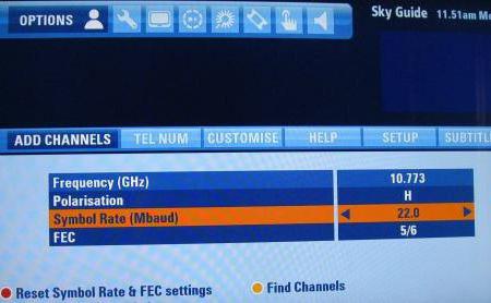 как настроить спутниковые каналы на тюнере ортон