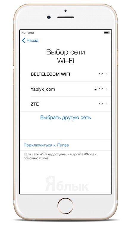 настройка Wi-Fi на iPhone 6