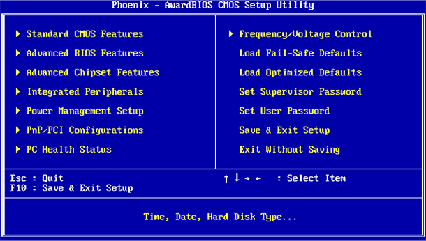 Настройки BIOS