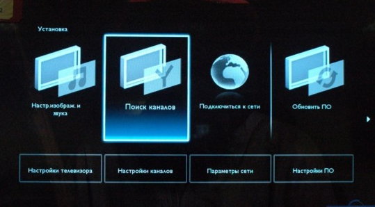 Поиск каналов Philips