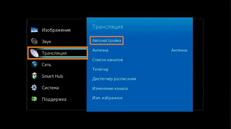 Как настроить цифровые каналы на телевизоре Самсунг