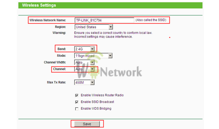 Настройка беспроводной локальной сети tplink