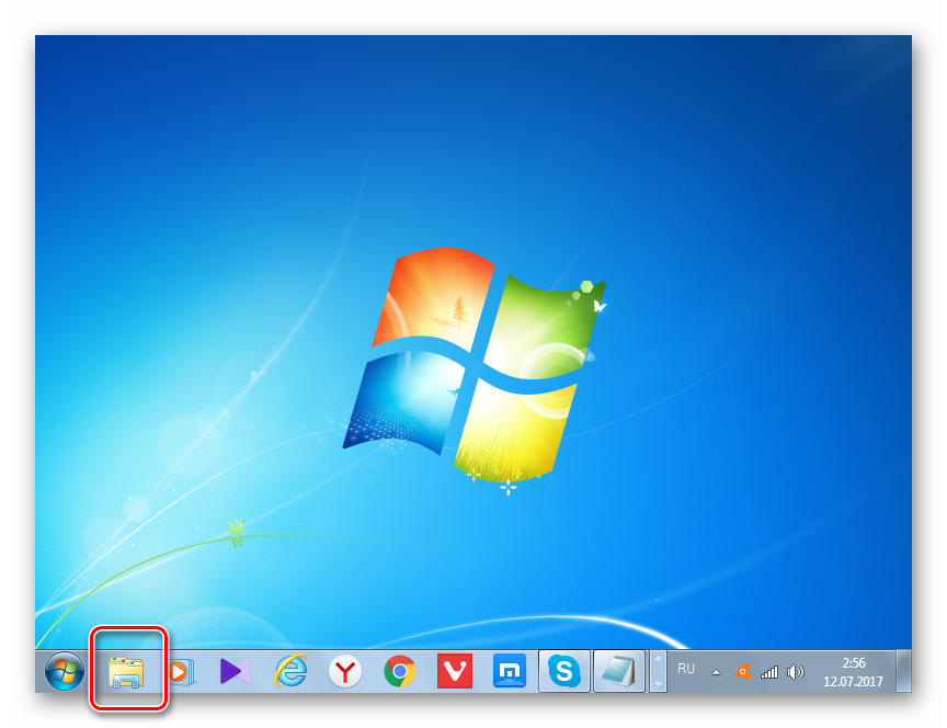 Переход на проводник в Windows 7