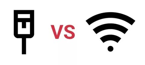 Значок проводного подключения и Wi-Fi