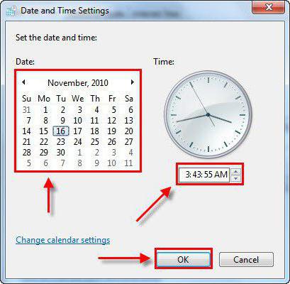 как установить время и дату на компьютере