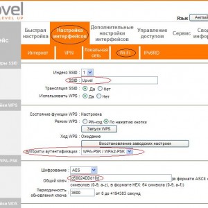 Параметры WLAN