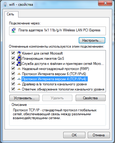 Свойства WiFi