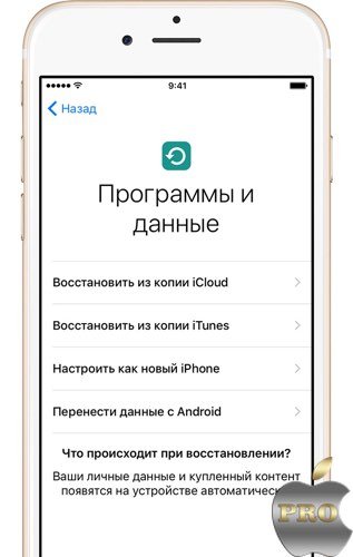 настройка iPhone