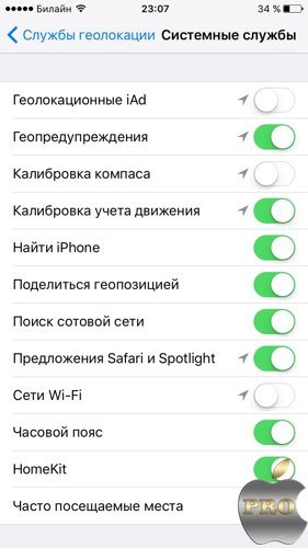 настройка iPhone