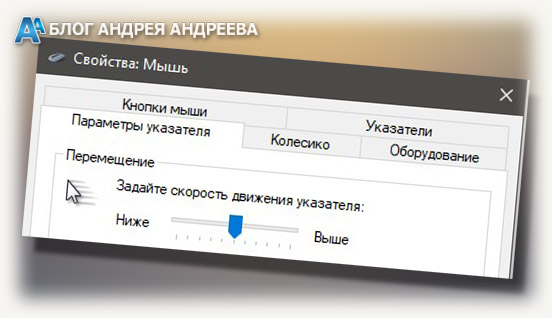 Параметры указателя в свойствах