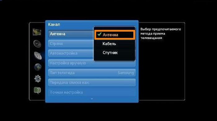 Подробно о том как вручную найти все каналы на телевизоре Samsung