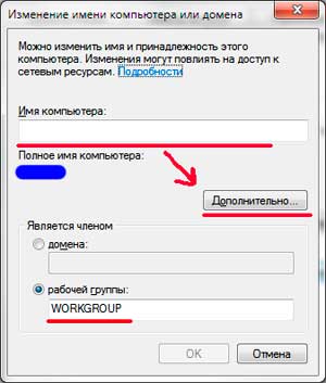 Изменение имени компьютера или домена Windows 7 - Как настроить локальную сеть между компьютерами через роутер D-Link dir300