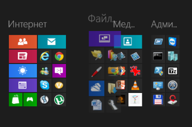 Стартовый экран Windows 8