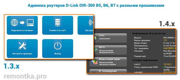 Параметры панели настроек маршрутизатора D-Link