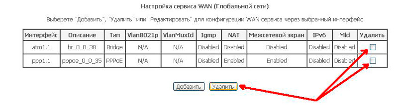 Снимите соединения