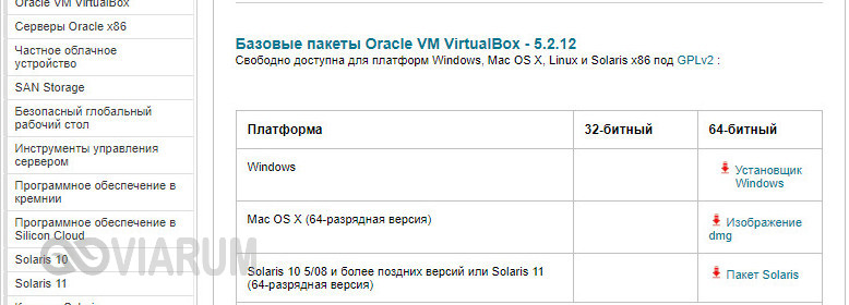 Скачать VirtualBox