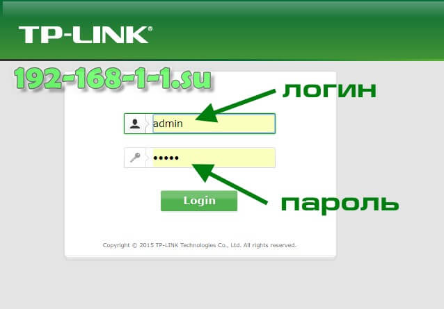 Вход на 192.168.1.1 admin admin