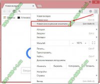 Новое окно в режиме инкогнито