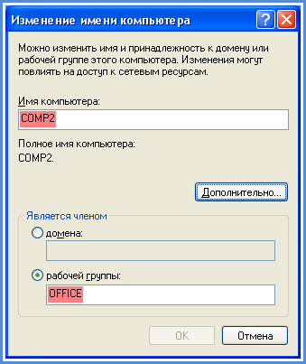 Название рабочей группы