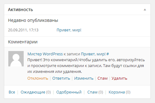 Как настроить Консоль WordPress для более удобного пользования