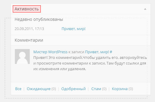 Как настроить Консоль WordPress для более удобного пользования