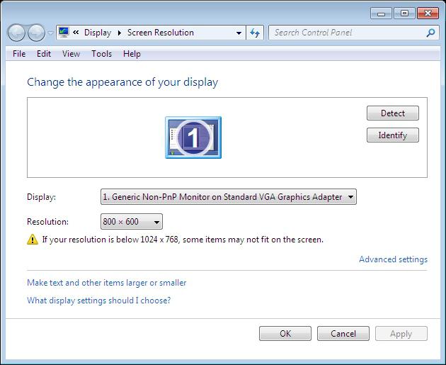 как в windows 7 изменить разрешение экрана 