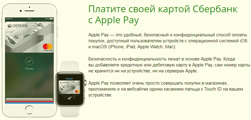 Apple Pay и карта сбербанк 