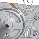 Схема нанесения маркировки на коленчатый вал и двигатель